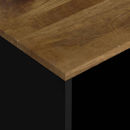 Mesa Auxiliar Madera Maciza Mango Y Tecnológica 40x31x46 Cm_4