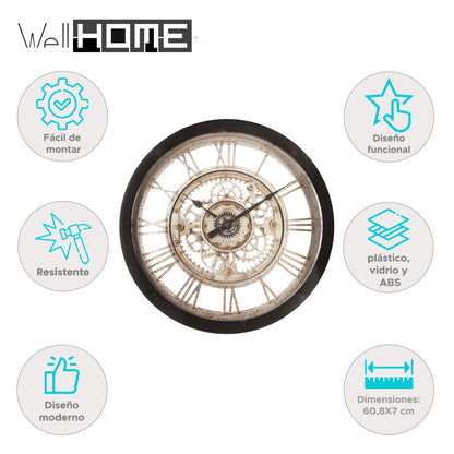 Well Home - Reloj Mecánico De Plástico Ø60,8x7_1