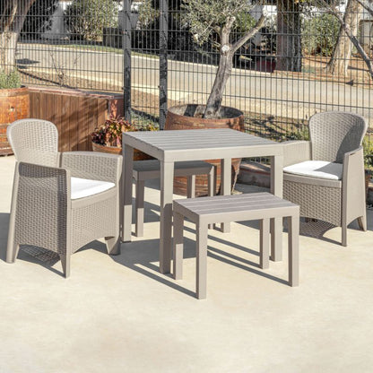 Banqueta De Exterior Nailu Polipropileno, Taupé, 60 X 45 X 39_3