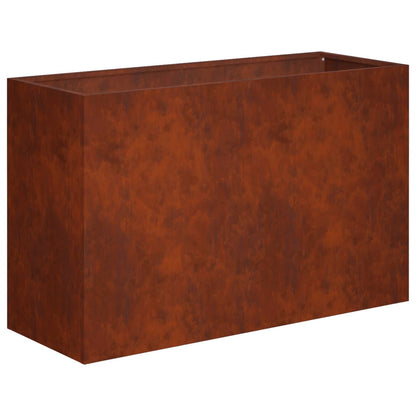 Macetero De Jardín 2 Uds. Oxidado 80 X 30 X 50 Cm Acero Oxidado_3