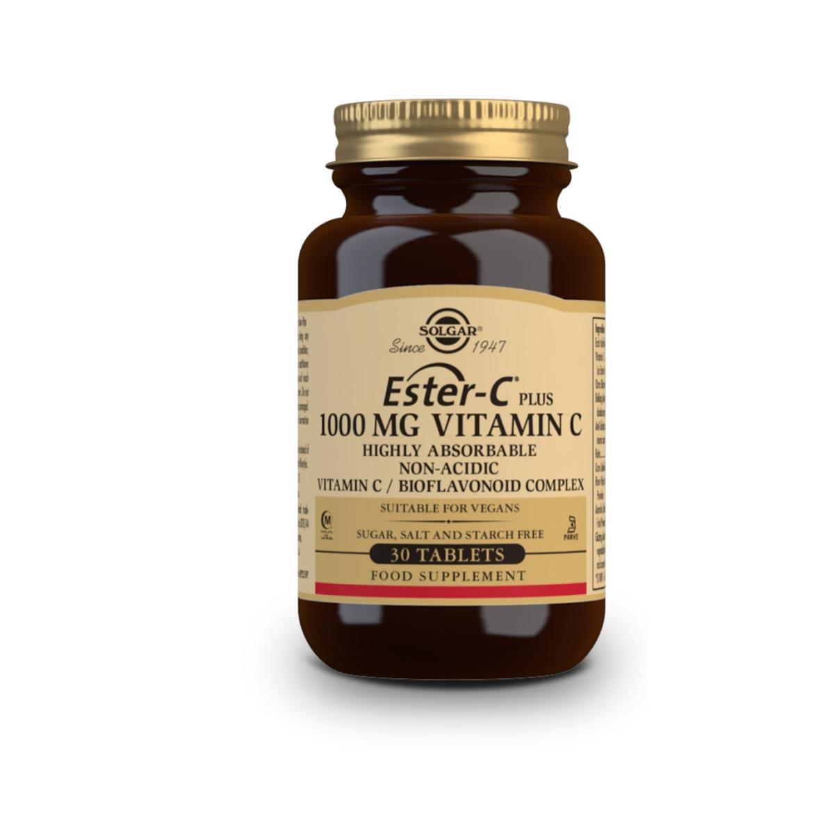 Ester C mais vitamina C, 30 comprimidos de 1000 mg