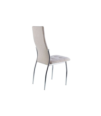 Pack 4 Sillas Diana Tapizado Textil Beige, 100 Cm(alto)44 Cm(ancho)57 Cm(largo)_1