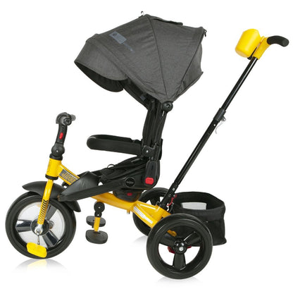 Triciclo Evolutivo Jaguar Con Capota , Asiento Giratorio 360º Y Ruedas Eva Black Yellow_1