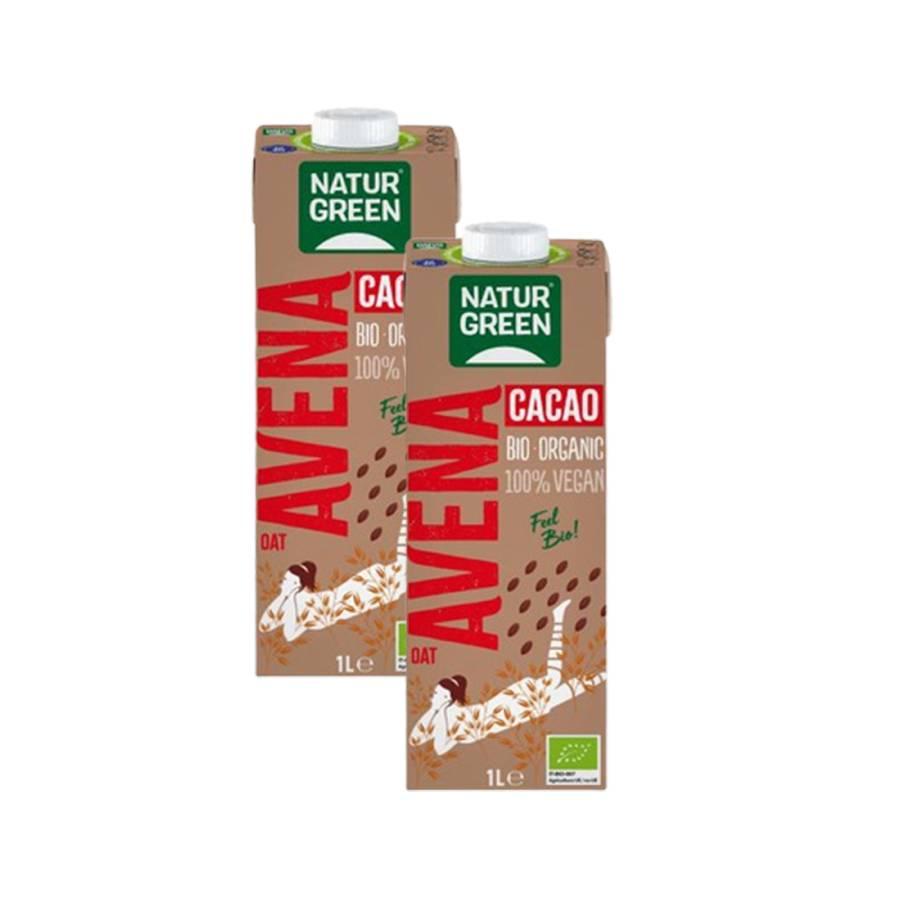 Pack de 2 Bebidas de Aveia com Chocolate NaturGreen 1 L