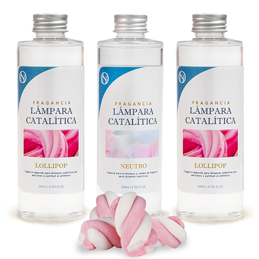Pack 3x Fragancias Lámpara Catalítica 200ml: 2 Aroma Lollipop + Limpiador Neutro. Disfruta De Tu Aroma Favorito_0