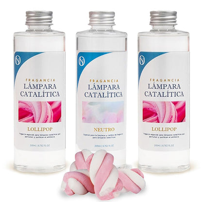 Pack 3x Fragancias Lámpara Catalítica 200ml: 2 Aroma Lollipop + Limpiador Neutro. Disfruta De Tu Aroma Favorito_0