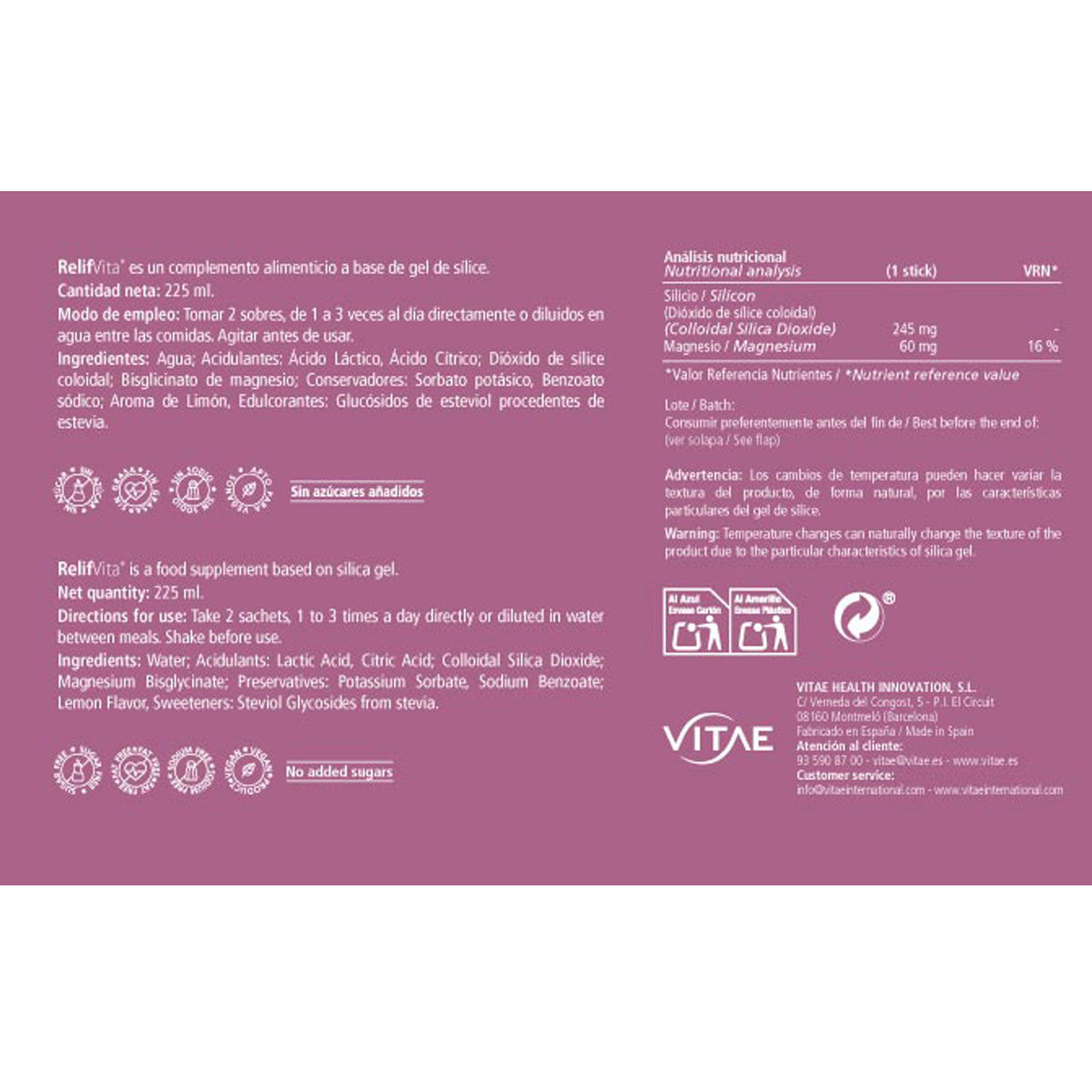 RelifVita, Vitae, 6 paus