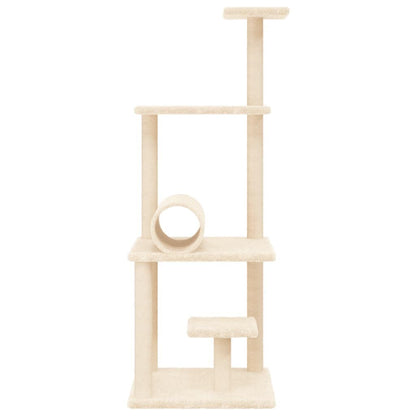 Vidaxl Rascador Para Gatos Con Postes De Sisal Color Crema 136 Cm_3
