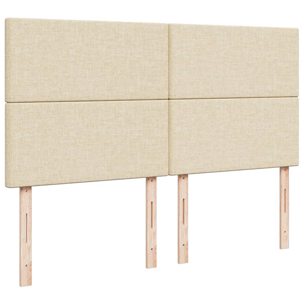 Cama Box Spring Con Colchón Tela Color Crema 180x200 Cm / Vetonek_1