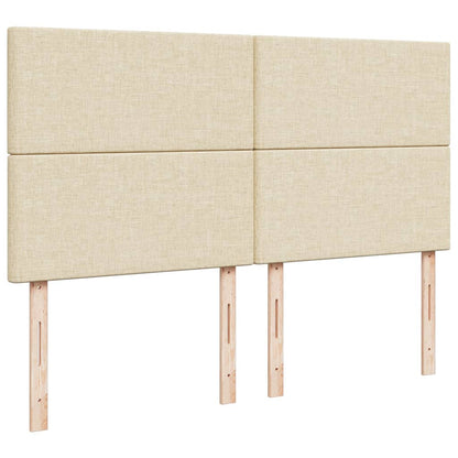 Cama Box Spring Con Colchón Tela Color Crema 180x200 Cm / Vetonek_1