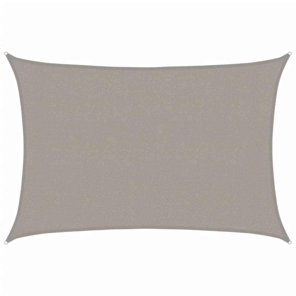 Vidaxl Toldo De Vela Rectangular Hdpe Gris Claro 160 G/m² 3x4,5 M_0