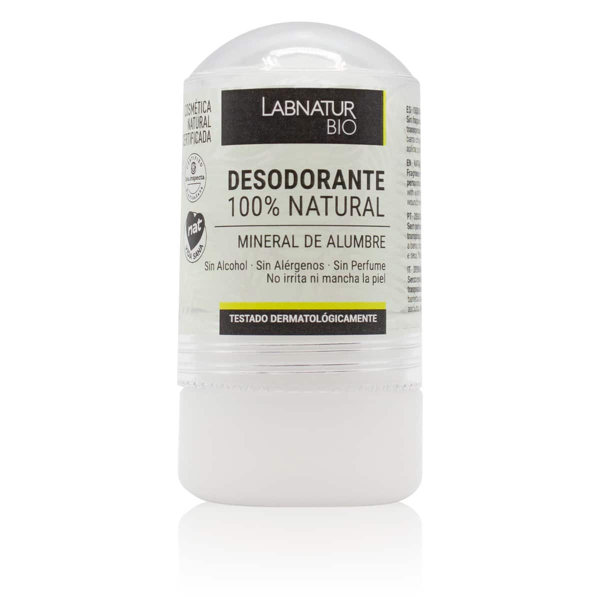Desodorante Natural de Alumbre Stick 60 G | Control Olor 24h | Sin Aluminio Añadido | Piel Sensible_0