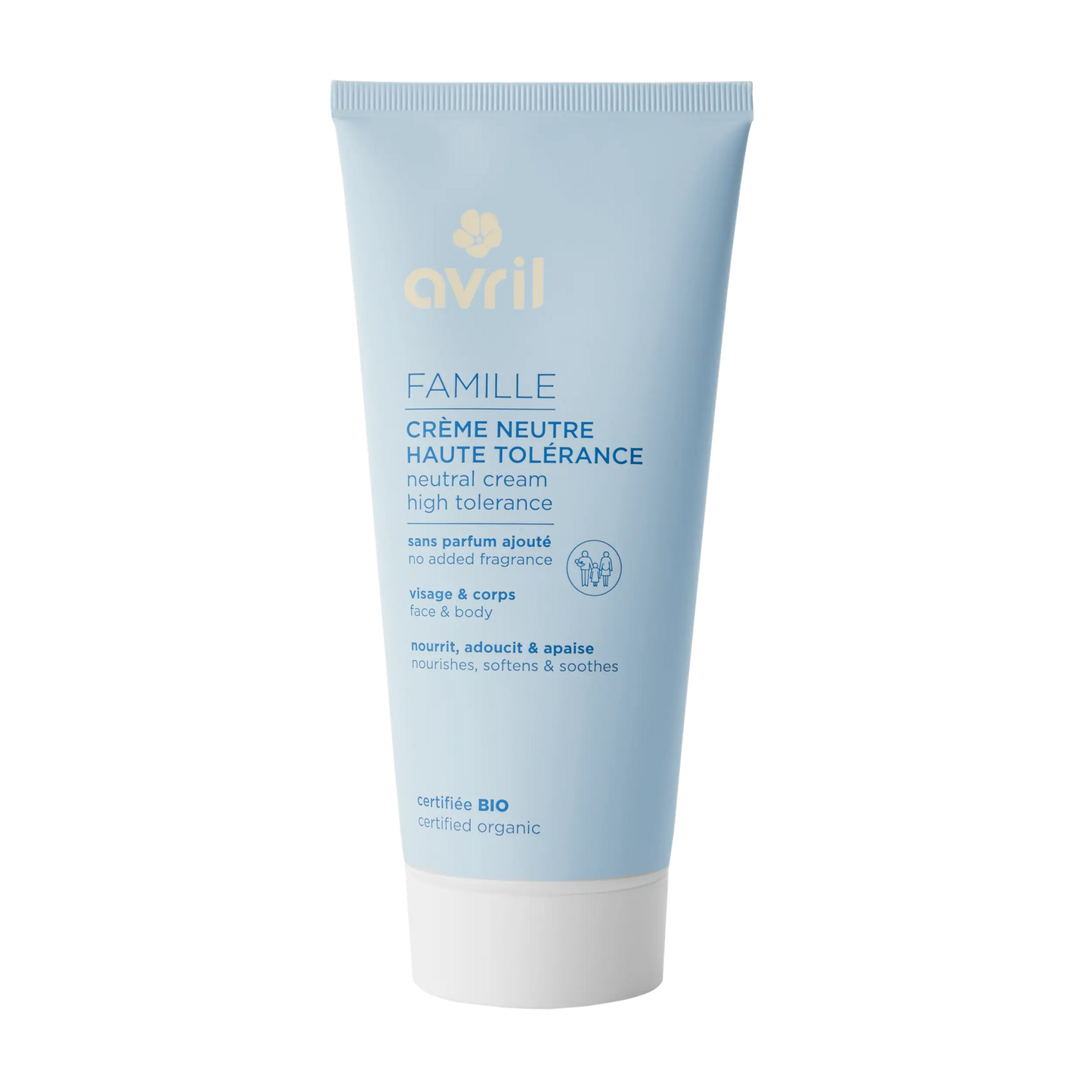 Crema neutra de alta tolerancia Avril 200 ml