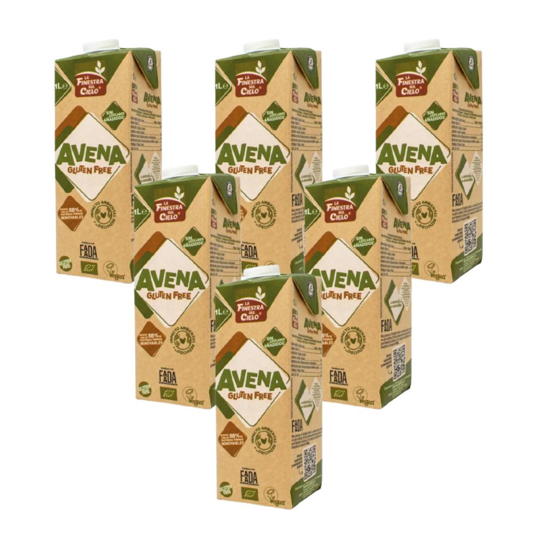 Pack 6 x Bebida de Aveia Sem Glúten La Finestra Sul Cielo 1 L
