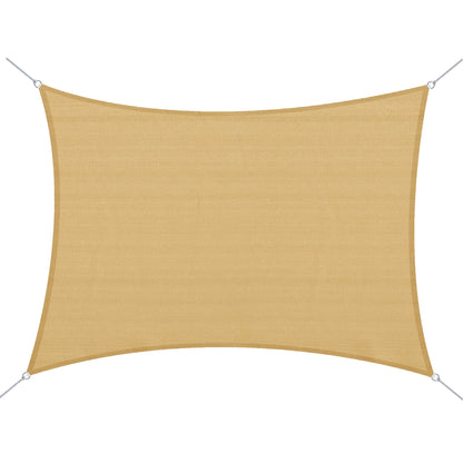 Outsunny Toldo Vela De Sombra Rectangular 4x6 M Con Anti-uv Arena_0