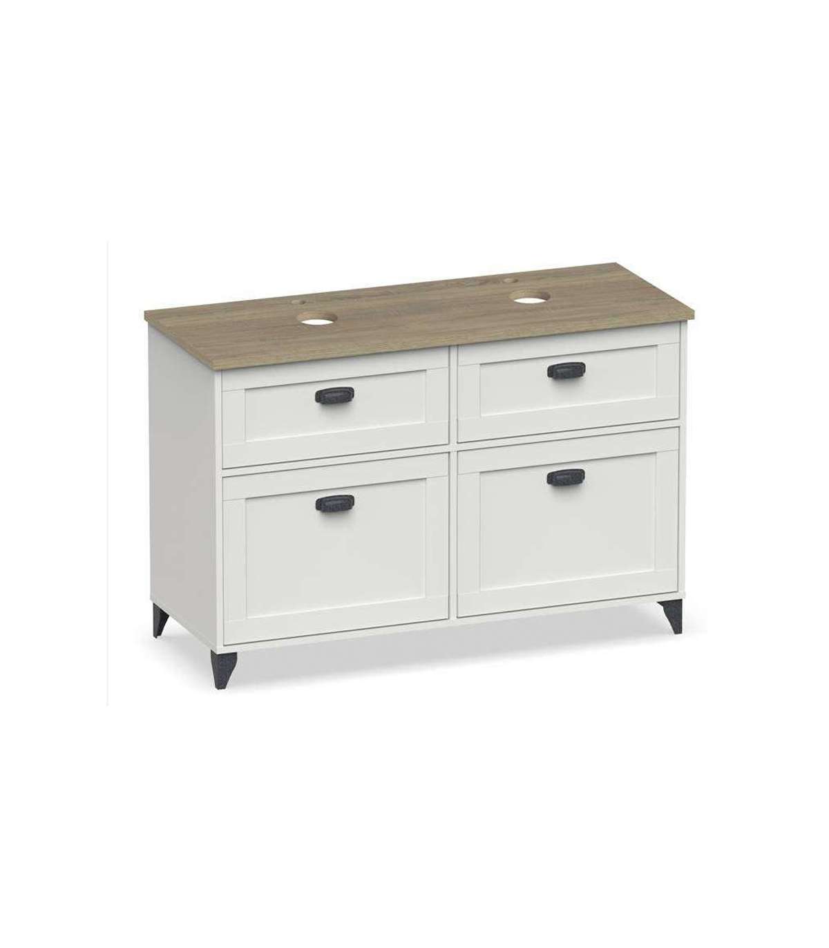Mueble De Baño Sin Lavabos Toscana En Acabado Color Blanco, 80cm(alto) 120cm(ancho) 47cm(largo)_1