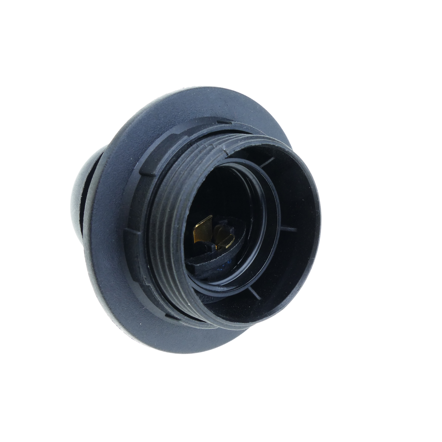 Portalámparas Negro Con Rosca Exterior Para 1 Bombilla E27_0