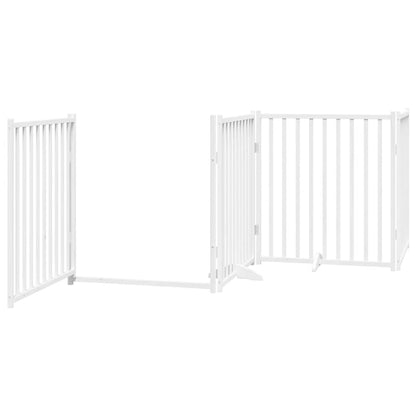 Vidaxl Puerta De Perros Plegable 12 Paneles Madera Álamo Blanca 960 Cm_3