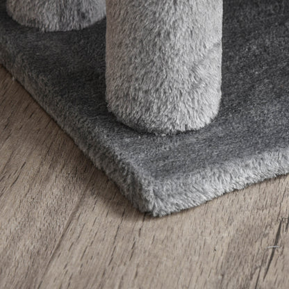 Pawhut Escalera Para Gatos De 3 Niveles Con Bola Colgante 40x40x48 Cm Gris_4