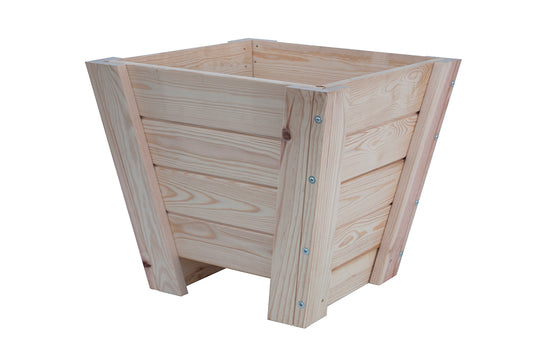 Macetero Abril Cuadrado De Madera Natural De 60 X 60 X 52 Cm 10° 90l, Para Interior, Incluye Bolsa Geotextil_0