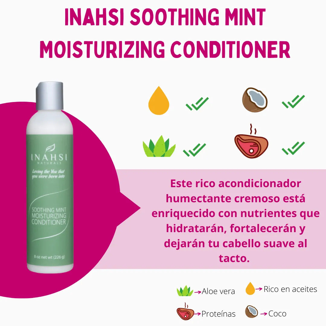 Acondicionador Soothing Mint Moisturizing Conditioner Inahsi Naturals 226g_1