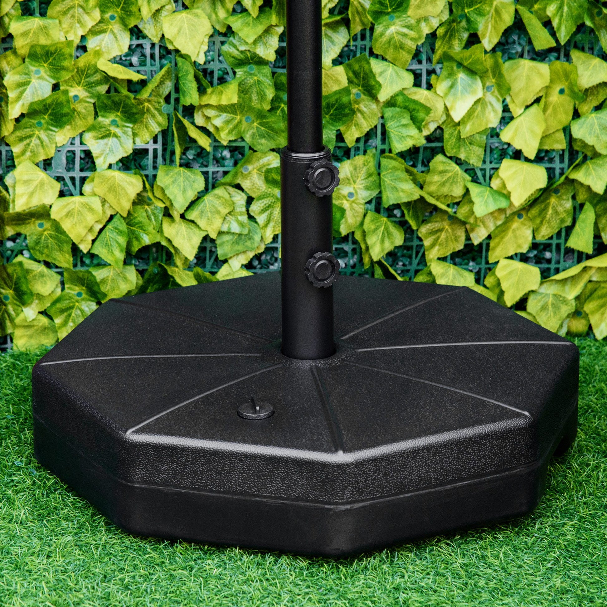 Outsunny Base De Sombrilla Rellenable De Agua 28 Kg Arena 40 Kg Terraza Jardín_1