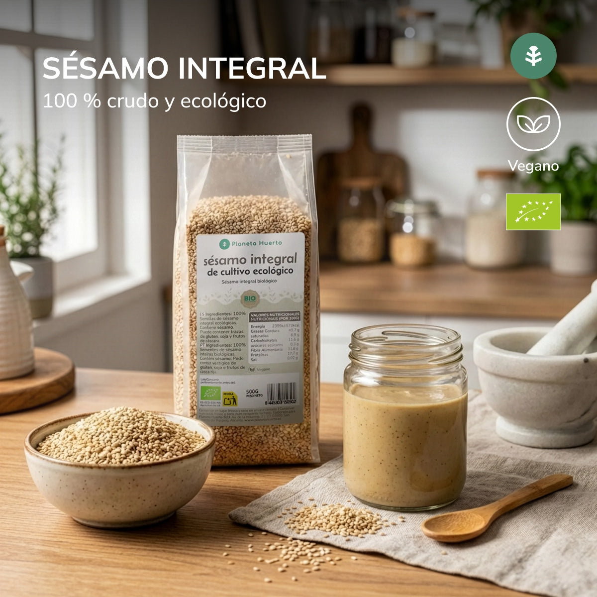 Sésamo integral crudo ECO Planeta Huerto 2,5 kg