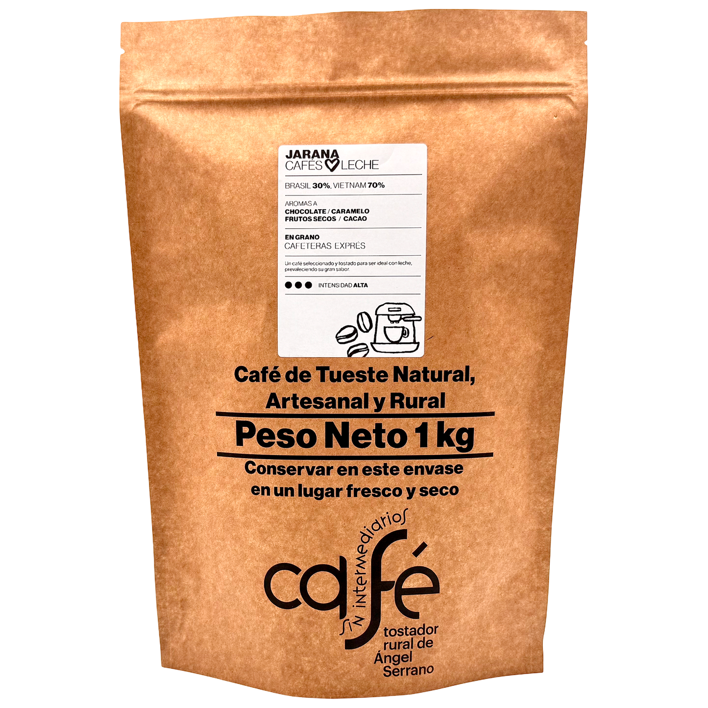 Cafe Sin Intermediarios Café Vietnam Jarana En Grano Para Espresso 1 Kg_0