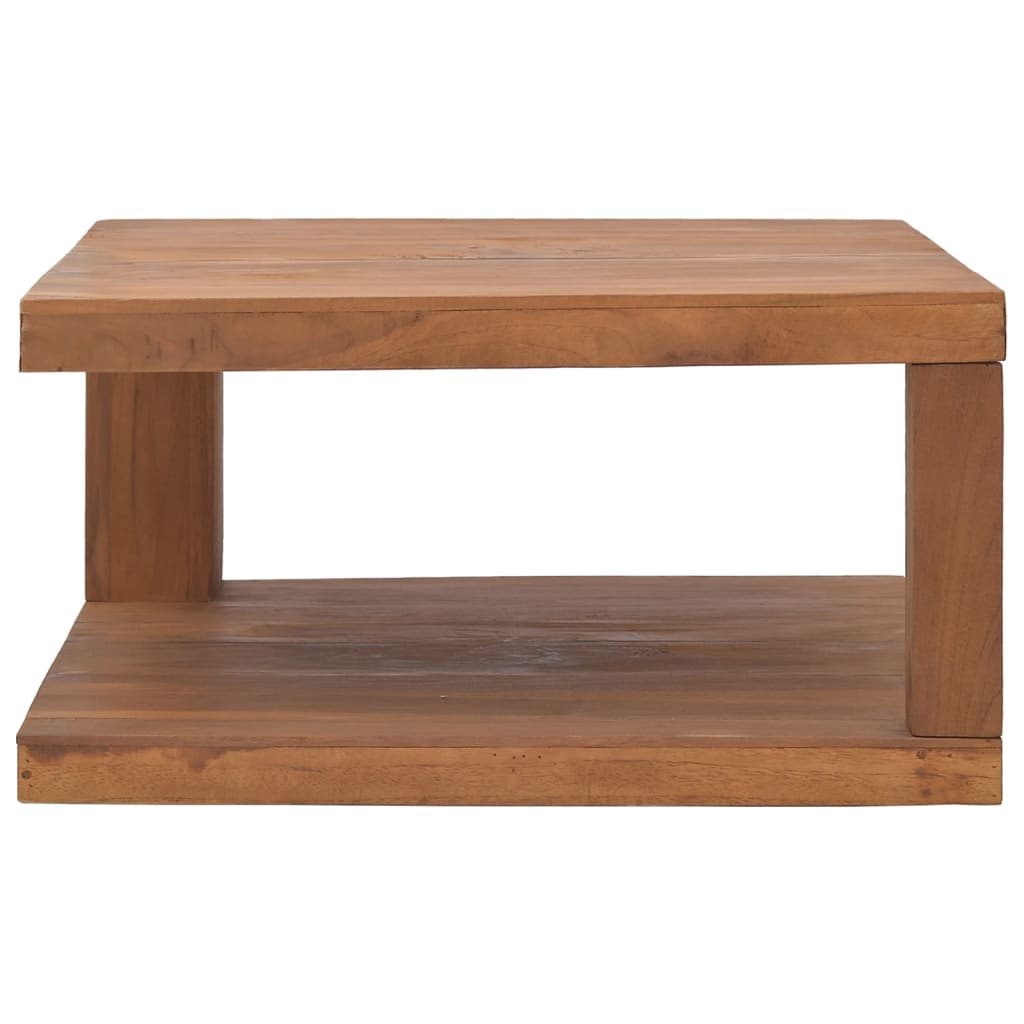 Mesa De Centro Madera Maciza De Teca 65x65x33 Cm_0