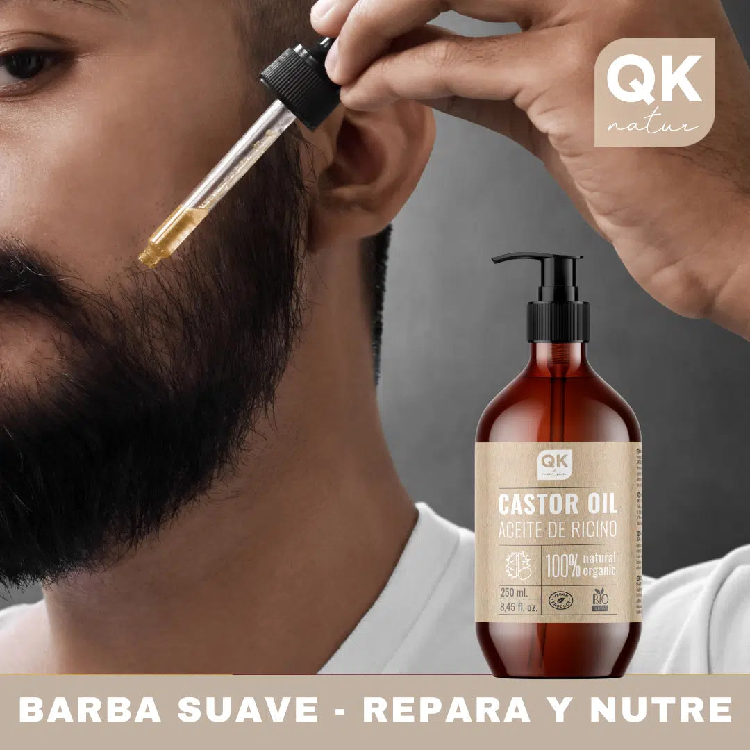 QKnatur - Aceite De Ricino Orgánico 250 Ml - Para Pelo, Piel, Pestañas, Barba Y Uñas - 100% Puro - Nutre Y Fortalece_3