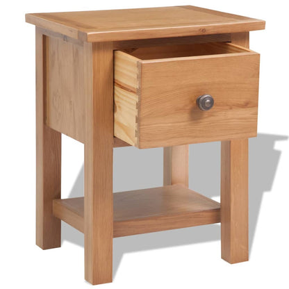 Mesitas De Noche 2 Unidades Madera Maciza De Roble 36x30x47 Cm_1
