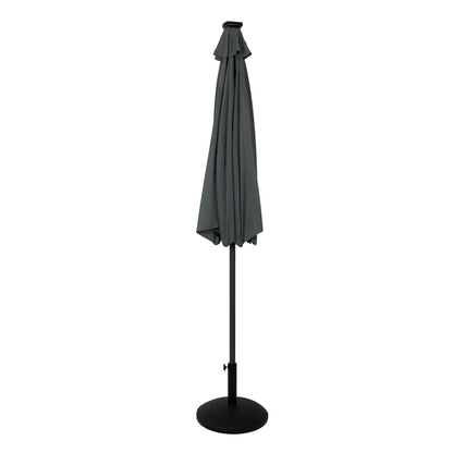 Parasol Led Inclinable 2,7 M Con Base – Gris_1
