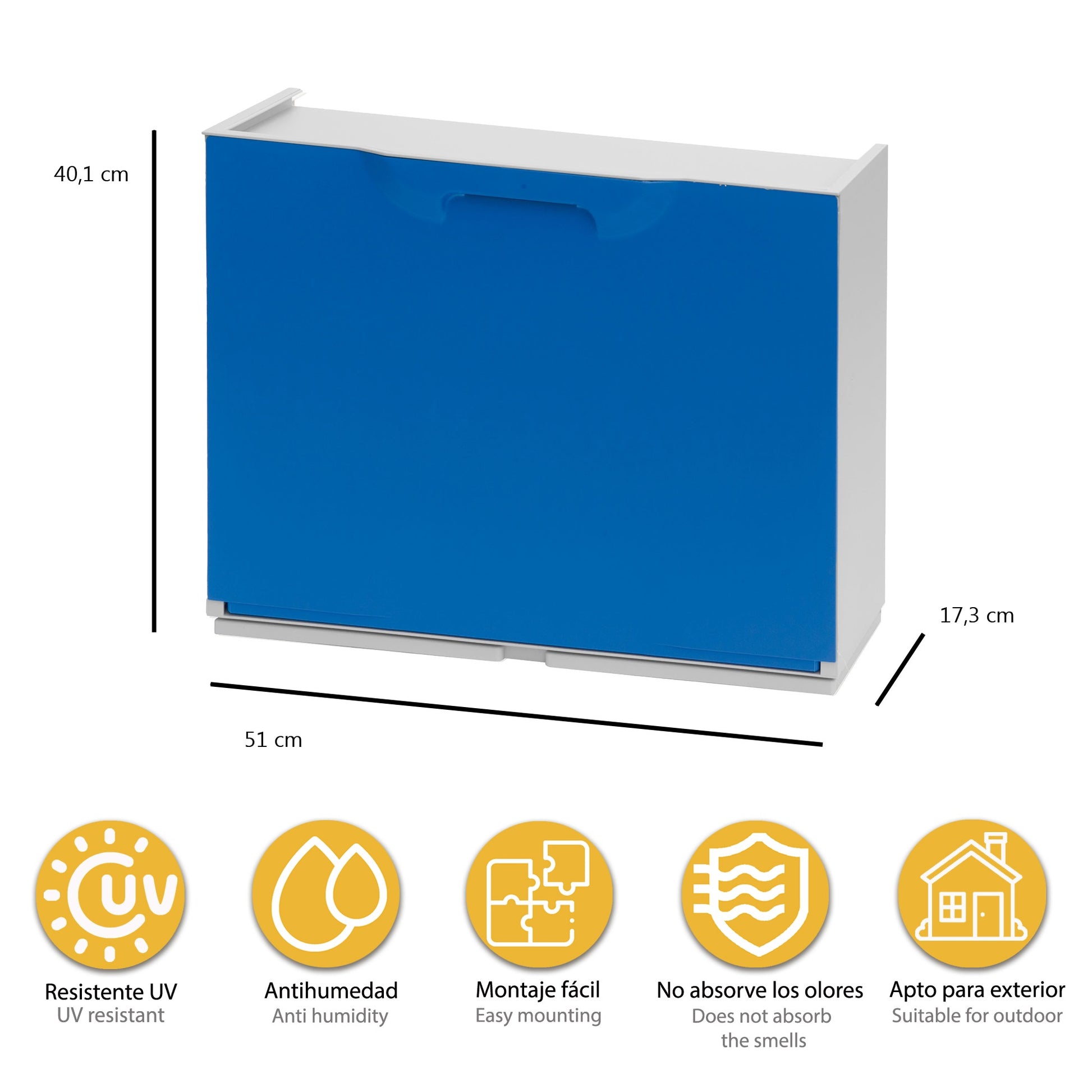 Zapatero En Polipropileno Color Azul