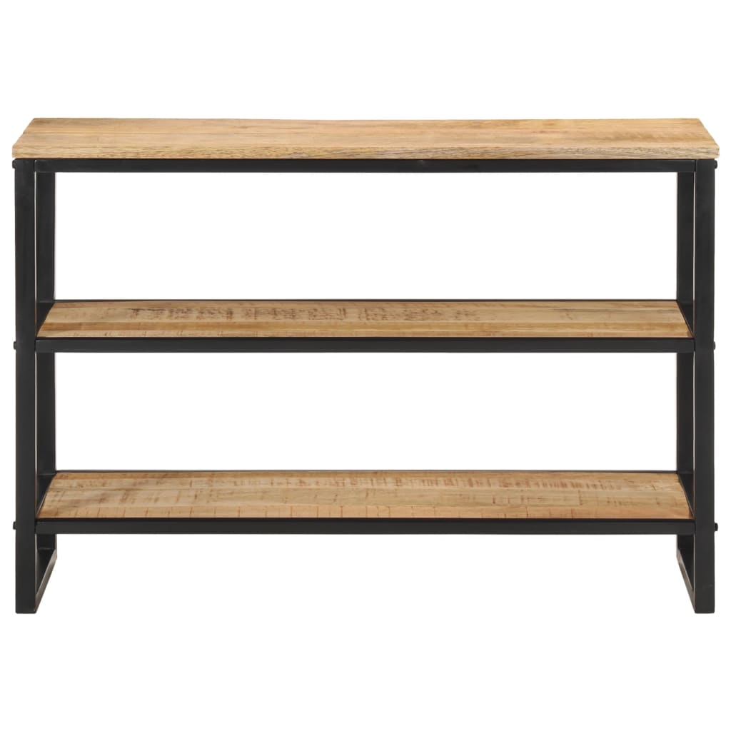 Mesa Consola Madera Maciza De Mango Rugosa 100x35x70 Cm_0