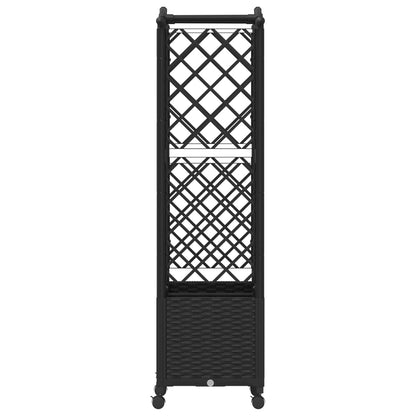 Cama Elevada Con Trellis Y Techo Negro 125 X 40 X 144 Cm Pp_4