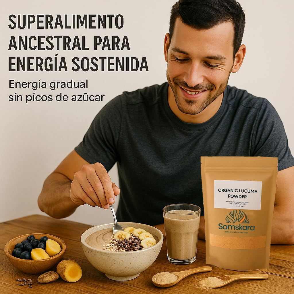Lúcuma En Polvo Bio - 500g | Superalimento Ecológico Vegano Para Batidos, Smoothies Y Zumos, Sin Azúcares Añadidos_5