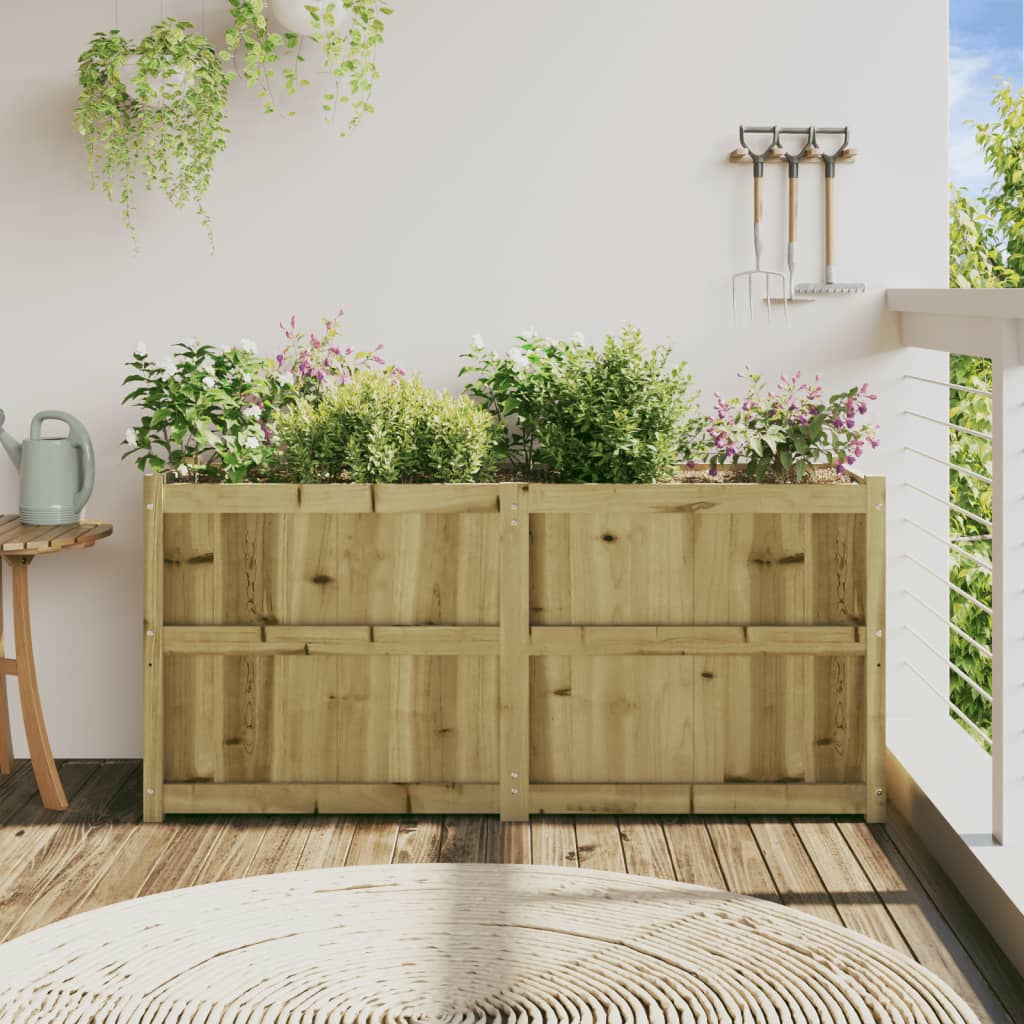 Jardinera De Madera De Pino Impregnada 150x50x70 Cm_2
