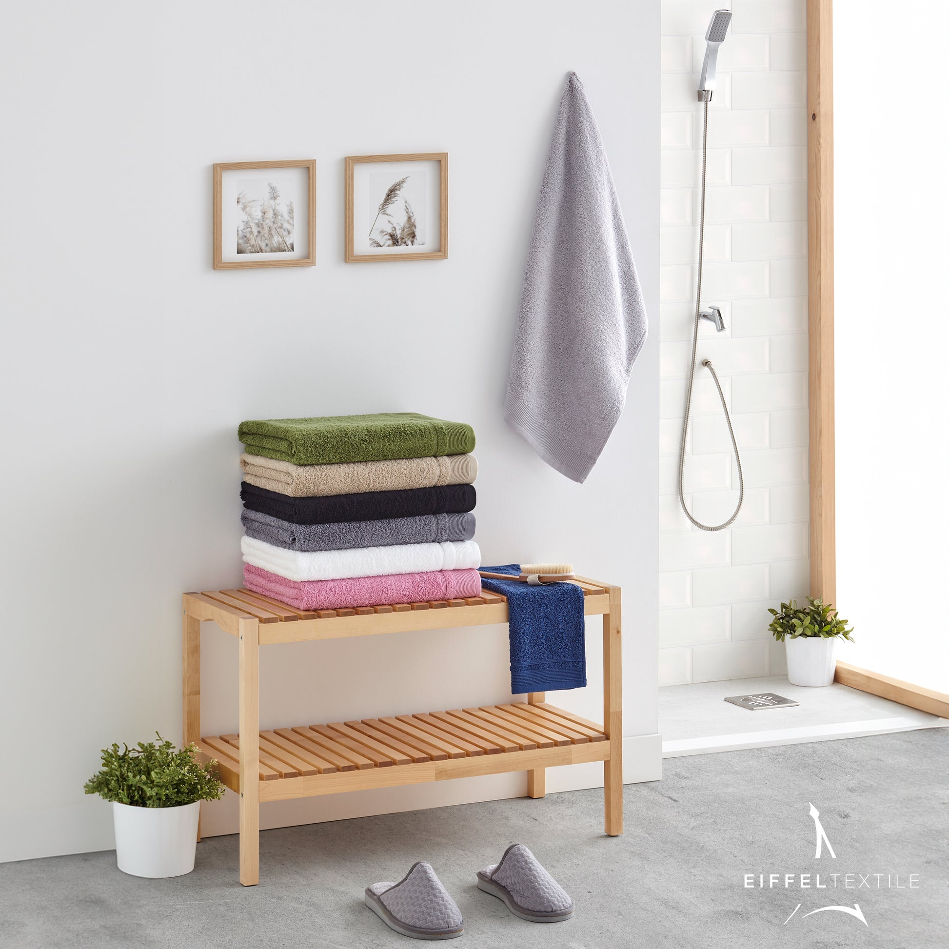 Juego De Toallas De Baño 3 Piezas: Tocador, Lavabo Y Sabana - 100% Algodón, 500 Gr Verde_5