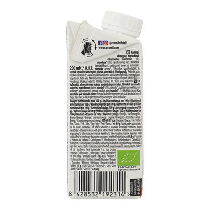 Creme Vegetal de Amêndoa sem Açúcar Bio Cuisine Nature Ecomil 200 ml