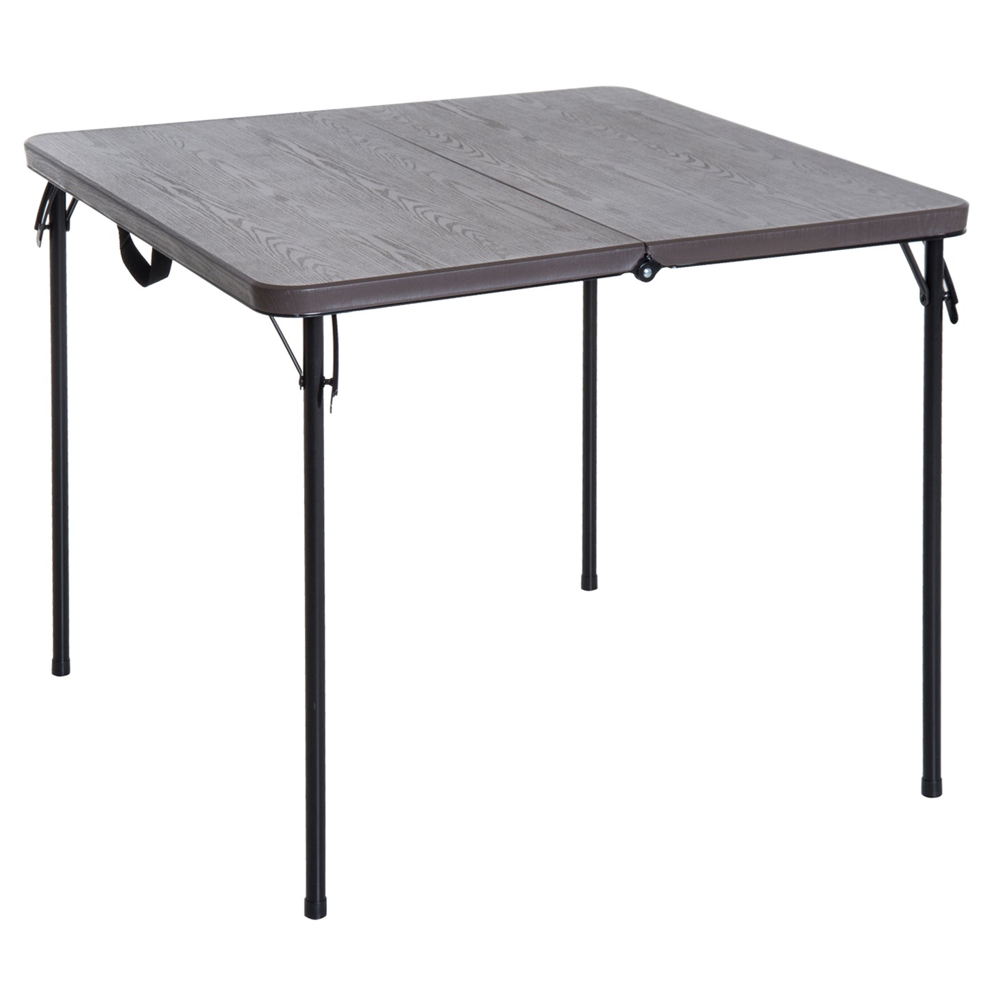 Outsunny Mesa Plegable Portátil Para Camping Mesa Auxiliar Multiusos Marrón_0