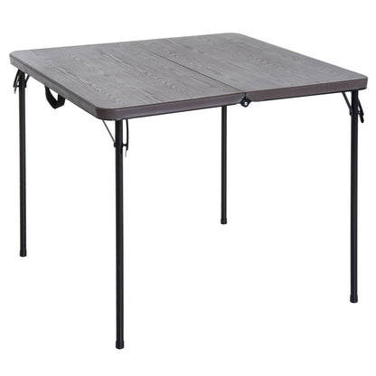 Outsunny Mesa Plegable Portátil Para Camping Mesa Auxiliar Multiusos Marrón_0