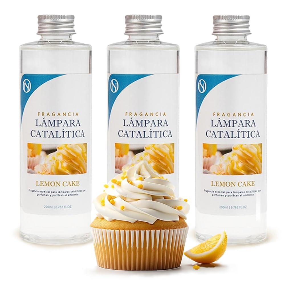 Pack 3x Fragancia Para Lámpara Catalítica 500ml: Aroma Lemon Cake - Disfruta De Tu Aroma Favorito Durante Más Tiempo_0