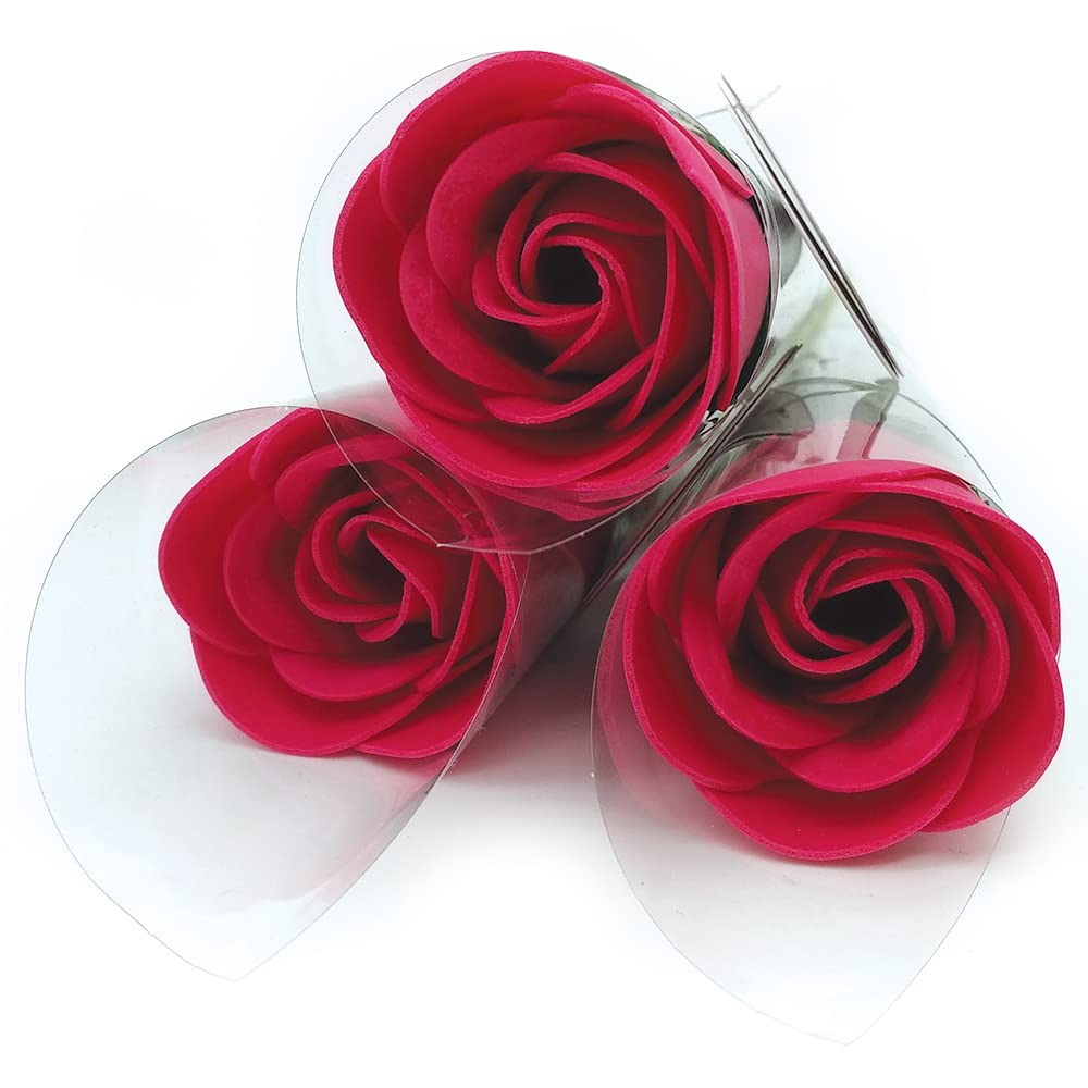 Rosa Con Pétalos De Jabón Aromático Para Baño Relajante (fucsia) - Regalo Original Para Días Especiales - Aroma Atalcado_4