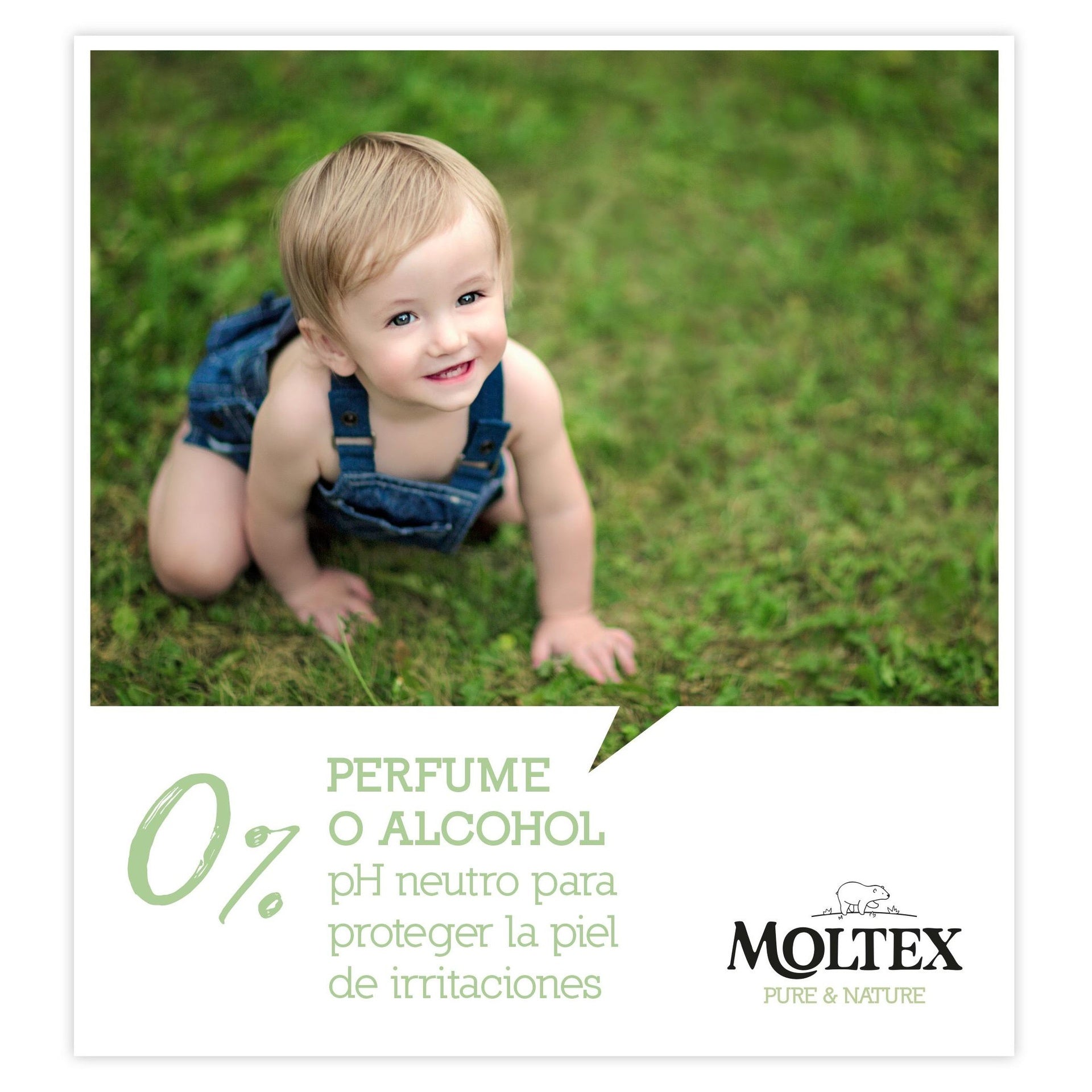 Pack 12 x Toallitas de bebé Moltex Pure & Nature 60 Uds