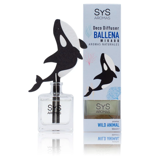 Difusor De Varillas Ballena Wild Animal 90 Ml | Aroma Fresco Y Natural | Mikado Decorativo | Ambiente Infantil_0
