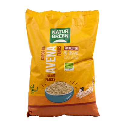 Flocos de Aveia Fina Biológica NaturGreen Sem Glúten, 1 Kg