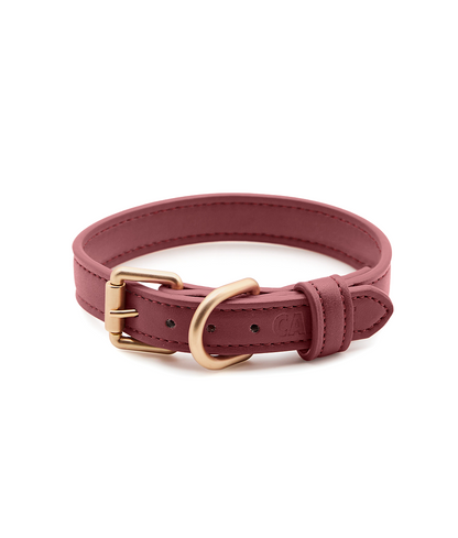 Cafide Collar De Cuero Vegano Burdeos. Modelo Jala. Talla M (31.5-37 Cm)_0