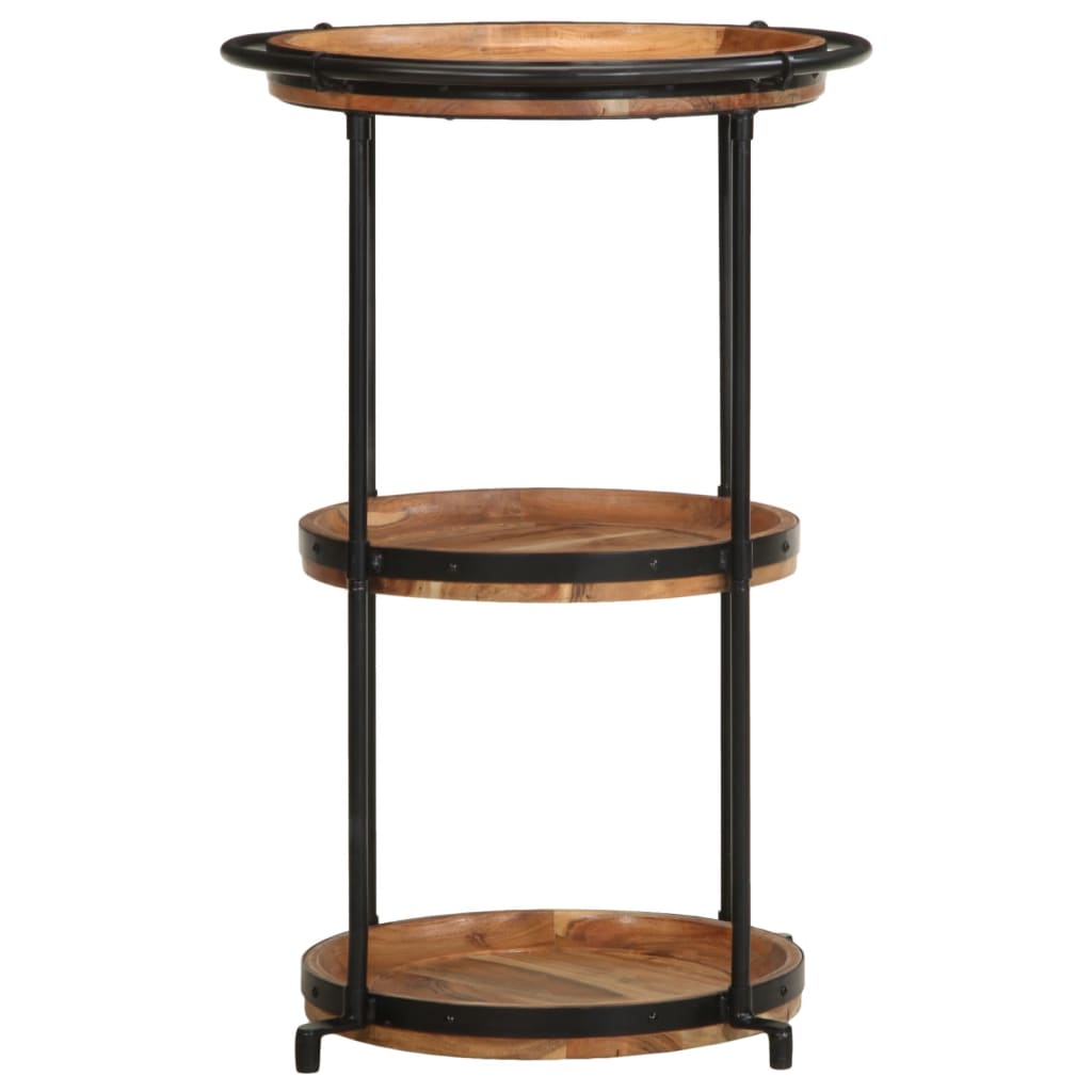 Mesa Auxiliar Madera Maciza De Acacia Ø55x83 Cm_2
