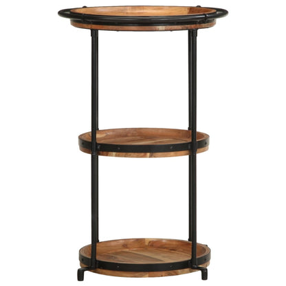 Mesa Auxiliar Madera Maciza De Acacia Ø55x83 Cm_2