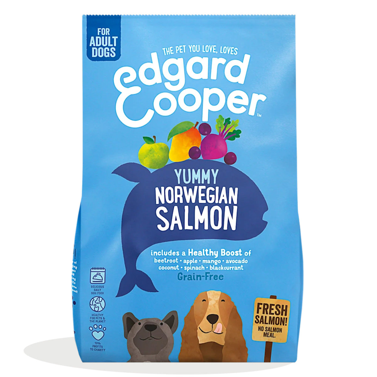 Ração para cães Edgard &amp; Cooper Norwegian Salmon 1 kg